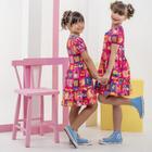 Vestido Infantil Mariana Midi Tecido Estampado