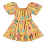 Vestido infantil marias babado em viscose - malwee kids