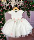 Vestido infantil Marie Off luxo Batizado Dama Casamento