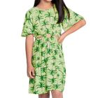 Vestido Infantil Menina Alakazoo Coqueiros Verde - 39463