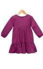 Vestido Infantil Menina Algodão Manga Longa Xadrez Babados