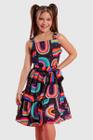 Vestido Infantil Menina Black Arco Iris