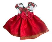 Vestido Infantil Menina Tule Rodado Rn A 4 Anos Bebe Luxo