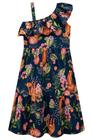 Vestido Infantil Midi Alça Babados em Malha Fresh Floral Flora by Infanti