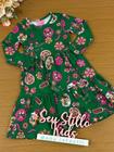 Vestido Infantil Momi Inverno Verde Tigre