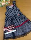 Vestido Infantil Momi Verão Poá com Tule