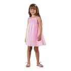 Vestido infantil mon sucré rosa e tule colorido 3125370