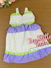 Vestido Infantil Mon Sucre Verão Xadrez Neon