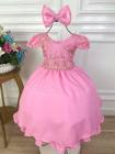 Vestido Infantil Barbie Rosa Chiclete C/ Glitter e Estrelas – Moda infantil  Angelica