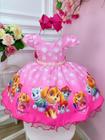 Vestido Infantil Rosa da Patrulha Canina Sky