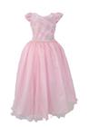 Vestido Infantil Rosa Glitter Festa Casamento De Luxo Rodado