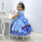 Vestido infantil tema Frozen - Elsa e Anna