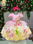 Vestido Infantil Temático da Sininho Fadas -Tinker Bell Rosa