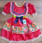 Vestido Infantil Temático Festa Junina Julina Xadrez São João Cores Variadas Tamanho 3