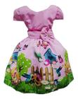 Vestido Infantil Temático Jardim Encantado Luxinho