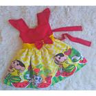 Vestido Infantil Temático Simples Magali Amarelo