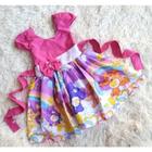 Vestido Infantil Temático Simples Ursinhos Carinhosos