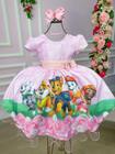 Vestido infantil Tematicos Da Ysa Patrulha Canina Rosa