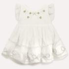 Vestido Infantil tricoline + Calcinha Milon Bebe Luxo  - Milon