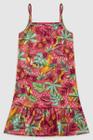 Vestido Infantil Tropical Rosa