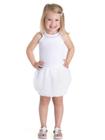 Vestido Infantil Verão em Tule Branco Tam 1 a 3 - Gueda