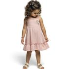 Vestido Infantil Verão Jacquard Xadrez Salmão Tam 1 a 3 - Kamylus