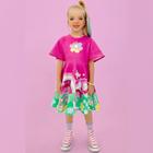 Vestido Infantil Verão Menina em Fly Tech Trolls Rosa Tam 4 a 10 - Kukiê