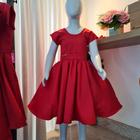 Vestido Infantil Vermelho - Ideal para Férias, Igreja, Eventos, Festas, Formatura, Aniversário, Batizado, Casamento e todas as ocasiões especiais