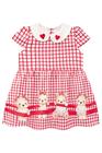 Vestido Infantil Vermelho Natal Ursos Festa Papilloo