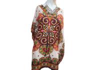 Vestido Kafta Curta Moda Praia Boho Mandala iNDIAN