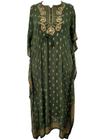 Vestido Kaftan Longo Indiano Viscose Liso Dourado Plus Size