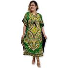 Vestido Kaftan Longo Plus Size Estampa Indiana KFT 42