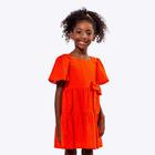 Vestido Laise Laranja Infantil Menina Vigat 4882