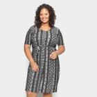 Vestido Lecimar Plus Size Midi Estampado