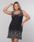 Vestido Lemoncola com bojo Estampado Preto DDL17192