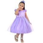 Vestido Lilás Sofia Tule Sobre a Saia - Menina 6 Meses a 10 Anos