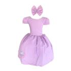 Vestido Liso Manga Luxo Daminha Casamento Festa Várias Cores