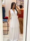 Vestido branco solto decote V CAPRI - HOUDA - Vestido Feminino - Magazine  Luiza