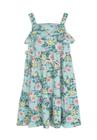 Vestido Longo Menina Evasê Floral Brandili Mundi