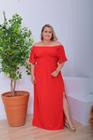 Vestido Longo Plus Size Ciganinha com Fenda G ao G2