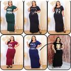 Vestido Longo Plus Size e MId Size Com Frases Gospel Vestido Evangélico Feminino Verão