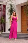 Vestido Longo Regata Envelope Transpassado com Bojo