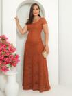 Vestido Longo Sereia Justo Formal Social Decote Quadrado