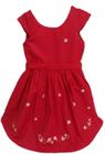 Vestido Luxo Menina Infantil Tricoline Bordado Paraiso 15627