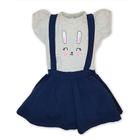 Vestido Manga Curta Coelhinho Kids Like