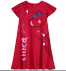 Vestido Manga Curta Infantil Feminino Lilica