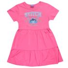 Vestido Manga Curta Infantil Lilo & Stitch Rosa - Disney