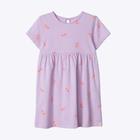 Vestido Manga Curta Lilás Estampado Toddler Infantil Menina Hering Kids 5B1W1KEN