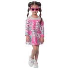 Vestido manga longa infantil estampa bidu poa Mom Sucré