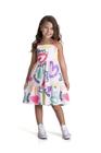 Vestido Menina Infantil Corações Neon Meia Malha TMX